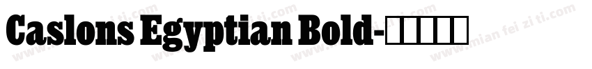 Caslons Egyptian Bold字体转换